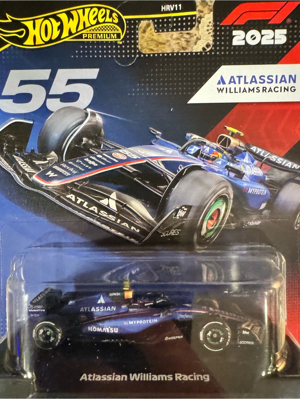 Hot Wheels Premium Atlassian Williams Racing Formula 1 Car - Dark Blue